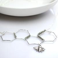 Create Your Own Charm Necklace - Create a large Honeycomb pendant Necklace