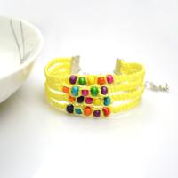 Friendship Bracelets with Beads Instructions - How to Make a Braided Bracelet with Wooden Beads 