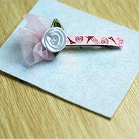 How to Make a Beautiful White Flower Hair Clip from Ribbon