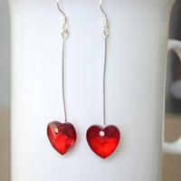 Easy Introduction on Making Red Heart Drop Earrings