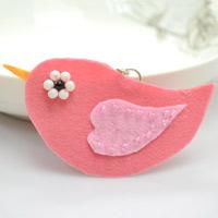 Making a Chunky Birdie Decoration with Colorful Felt and Beads