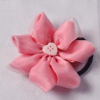 How to Make Pink Ribbon Flower Hair Ties for Your Little Princess