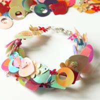 Handmade Kids Bracelet Tutorial- Making Fair Bracelet with Flower Shaped Paillette Beads