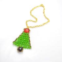 How to Make a Beaded Christmas Tree Pendant Ornament in 30 Minutes