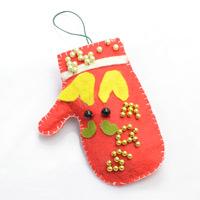 Handmade Felt Glove as Christmas Tree Ornament