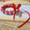 Making Sparkling Christmas Bracelets with Red Ribbon and Silver Beads
