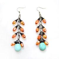 Pictured Instructions on Making Vintage Chain Earrings with Beads