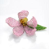 Tutorial - Make a Blooming Flower Brooch out of 3mm Pink Seed Beads