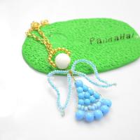 Making a Blue Beaded Angel with Simple Right Angle Weave Stitch