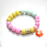 Making an Dreamy Stretch Bracelet with 18 Pastel Jade Beads