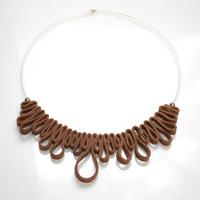 Creative Idea on How to Make a Hem-Stitch Necklace with Brown Suede Cord