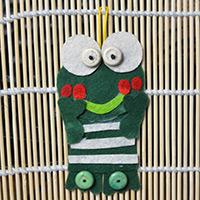 A Pattern for Making a Funny Frog Hanging Decoration