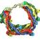 Tutorial on Making Rainbow Ribbon Bracelets with Beads and Chains