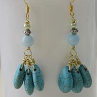 Making Wire Wrapped Turquoise Earrings within 3 Simple Steps