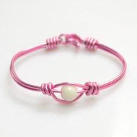Tutorial on Wire Wrapping Valentine’s Pink Bangle Bracelet