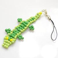 Free Keychain Project with Typical Green Bead Alligator Pattern