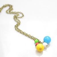DIY Cluster Necklace with Diversified Acrylic Beads