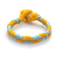 Pictured Demonstration on Braiding a Two-color Fishtail Friendship Bracelet Pattern