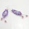 Make Macramé Earrings in Purple Ombre Pattern