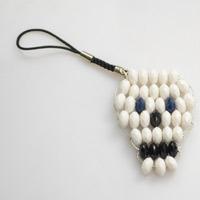 DIY A Skull Phone Charm with White and Black Acrylic Beads