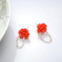 How to Make Flower Rhinestone Wedding Earrings with Clay Beads