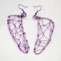 How to Wire Wrap Dragonfly Wing Earrings in Mysterious Purple 