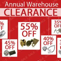 Annual Warehouse Clearance Promotion: up to 55% off on best-selling beads and findings