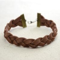 How Do You Make Suede Cord Braided Bracelet with 3 Strands