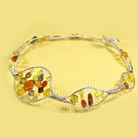 Wire Wrap Jewelry Design - How to Make a Amber Beaded Necklace with Wire 
