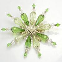 Vintage Jewelry Ideas- How to Make Beaded Snowflake Brooch 