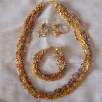 DIY Beaded Chain Jewelry Set – How to Make Jewelry with Seed Beads and Golden Chains