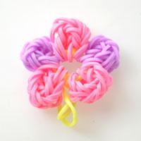How to Loom a Handmade Colorful Flower with Rubber Bands