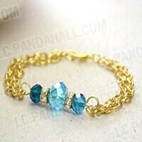 A Simple Way on How to Make a Gold Chain Link Charm Bracelet with Czech Beads
