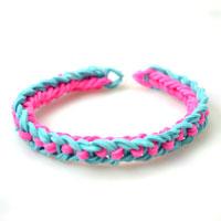 How to Make Bi-color Double Rubber Band Bracelet by Hand