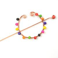 How to Make Vintage Wire Wrapped Hair Accessories with Wood Beads
