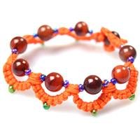 Autumn Jewelry Project- Free Orange Beaded Tatting Bracelet Patterns
