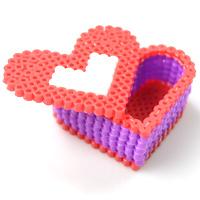 3d Perler Bead Pattern-How to Make a Perler Bead Red Heart Box