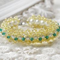 How to Make an Embedded Double Beaded Lace Bracelet