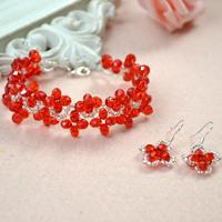 How to Make Red Handmade Jewelry Sets with Crystals