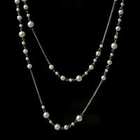 Latest Pearl Necklace Design - How to Make Long Layered Bead Necklace with Chain