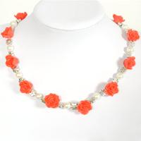 How to Make Your Own Polymer Clay Red Rose Beaded Necklace for Spring