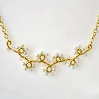Spring Jewelry Design on How to Make a Wire Flower Vine Necklace with Beads