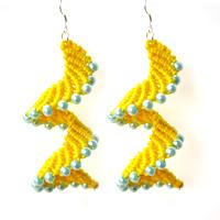 Macramé Spiral Earrings - How to Make Knitted Earrings Patterns with Pearl Beads