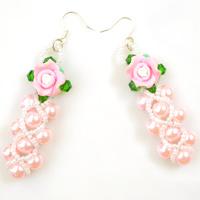 How to Make Pink Rose Bead Earrings with Pearl and Seed Beads at Home 