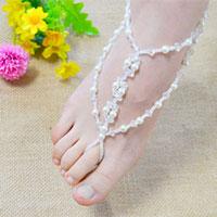 How to Make a Pair of Barefoot Sandals-DIY Bead Anklets at Home 