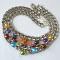 Easy Tutorial on How to Make a Chain Statement Necklace with Multi Colored Beads