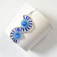 DIY Earrings Tutorial - How to Create a Pair of Shine Blue S-shaped Earrings