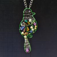 Beading with Copper Wire - How to Make a Bird Pendant Necklace Out of Wire 