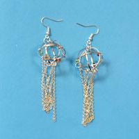 How to Make a Pair of Small Silver Ball Dangle Earrings with Beads