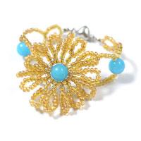 Pandahall Jewelry - How to Make a Beaded Sunflower Charm Bracelet 